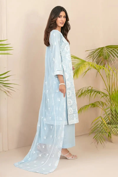 Tawakkal Fabrics 3 Piece Stitched Fancy Embroidered Schiffli Lawn Suit - D-2210