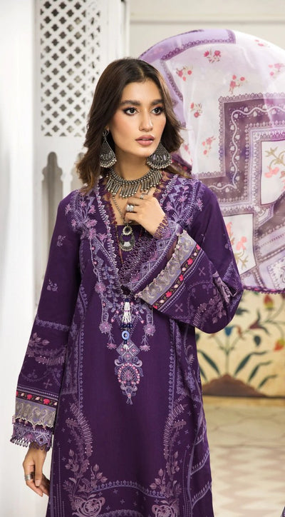 Anaya By Kiran Chaudhry 3 Piece Unstitched Embroidered Suit - AEC22-03 HELENA