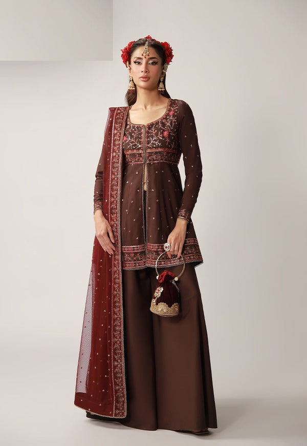 Asim Jofa 3 Piece Unstitched Embroidered Silk Suit - AJULO-07