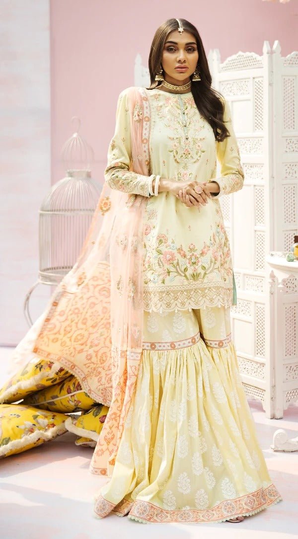 Anaya By Kiran Chaudhry 3 Piece Unstitched Lawn Suit - AKL21-02-B - BANU