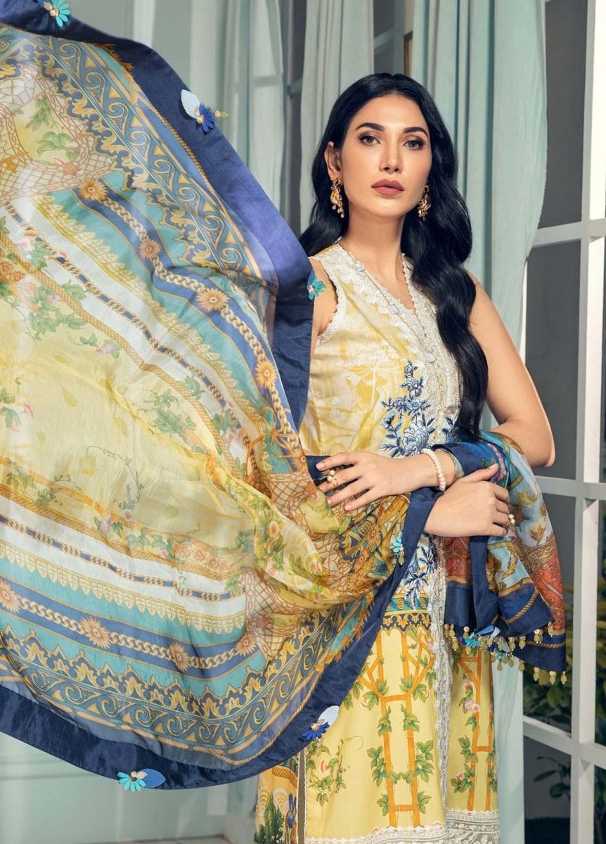 Anaya By Kiran Chaudhry 3 Piece Unstitched Lawn Suit - AL21-02-A-LAUREN