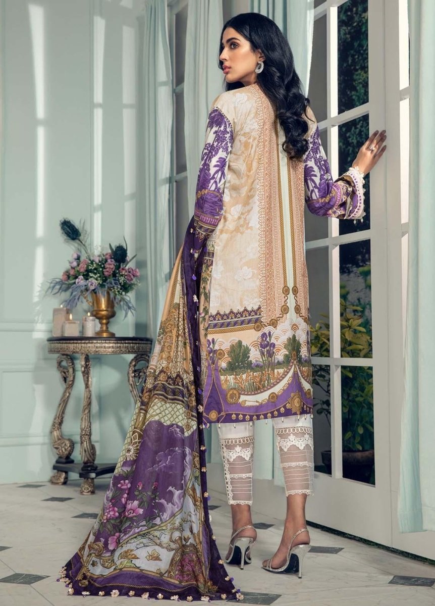 Anaya By Kiran Chaudhry 3 Piece Unstitched Lawn Suit - AL21-02-B-ALESIA