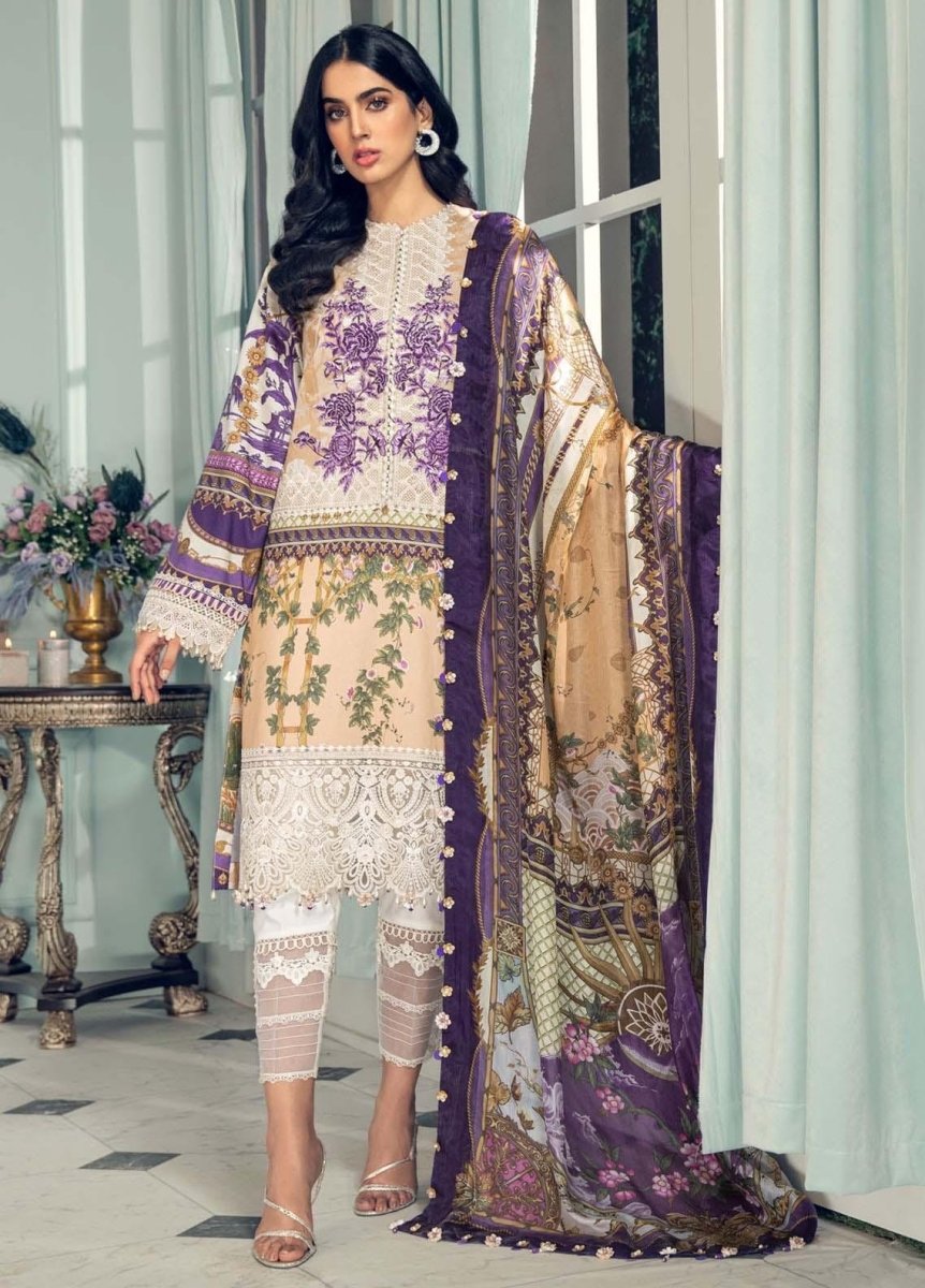 Anaya By Kiran Chaudhry 3 Piece Unstitched Lawn Suit - AL21-02-B-ALESIA