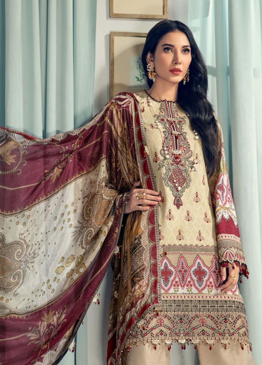 Anaya By Kiran Chaudhry 3 Piece Unstitched Lawn Suit - AL21-06-B-ADRIANA