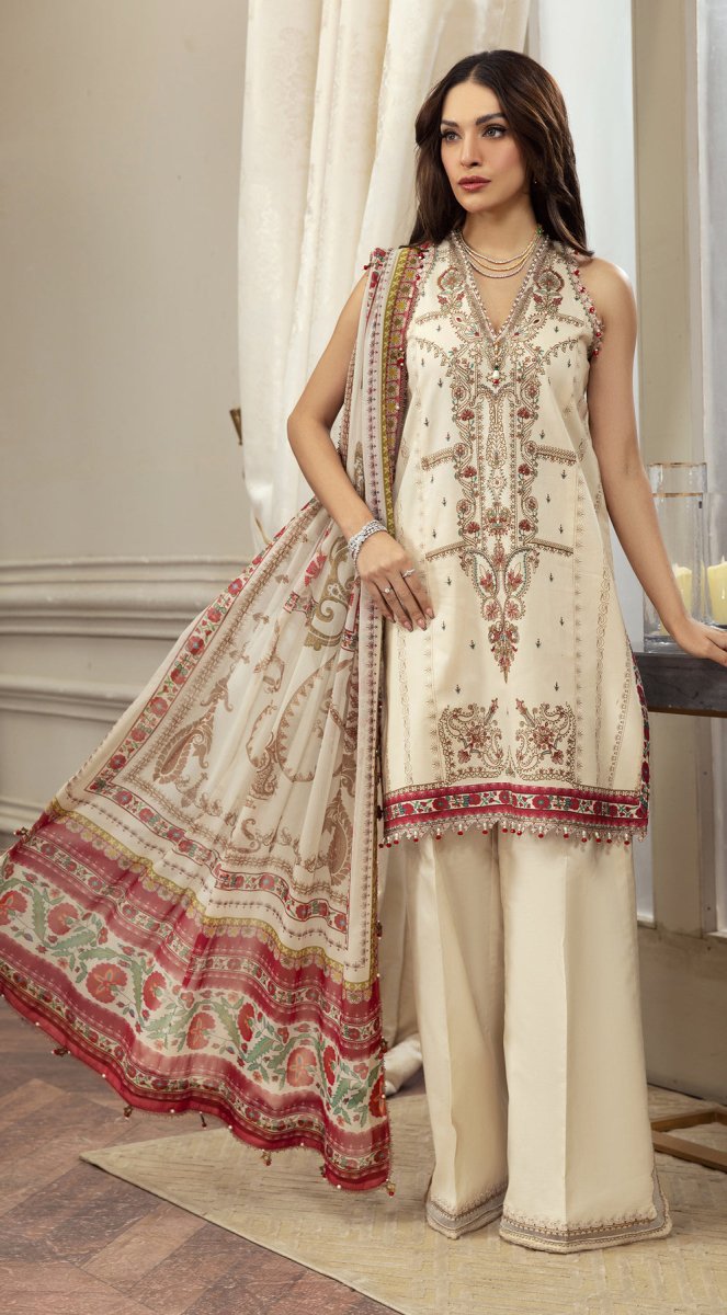 Anaya 3 Piece Unstitched Embroidered Suit - AL23-20-MANAL