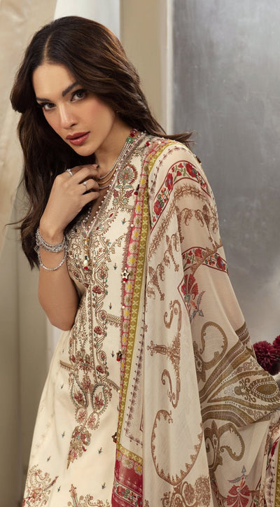 Anaya 3 Piece Unstitched Embroidered Suit - AL23-20-MANAL