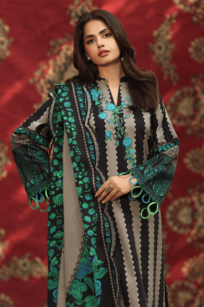 Charizma 3 Pc Unstitched Embroidered Linen Suit ANW6-11