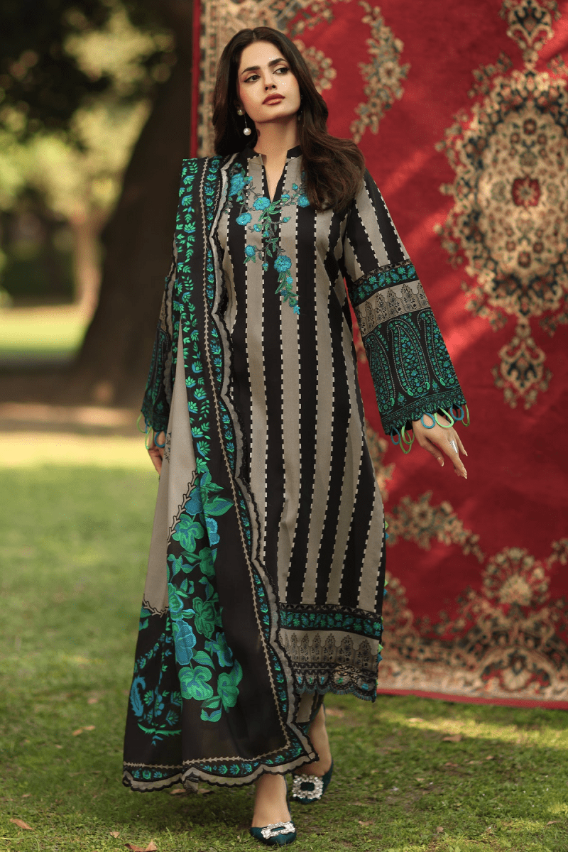Charizma 3 Pc Unstitched Embroidered Linen Suit ANW6-11