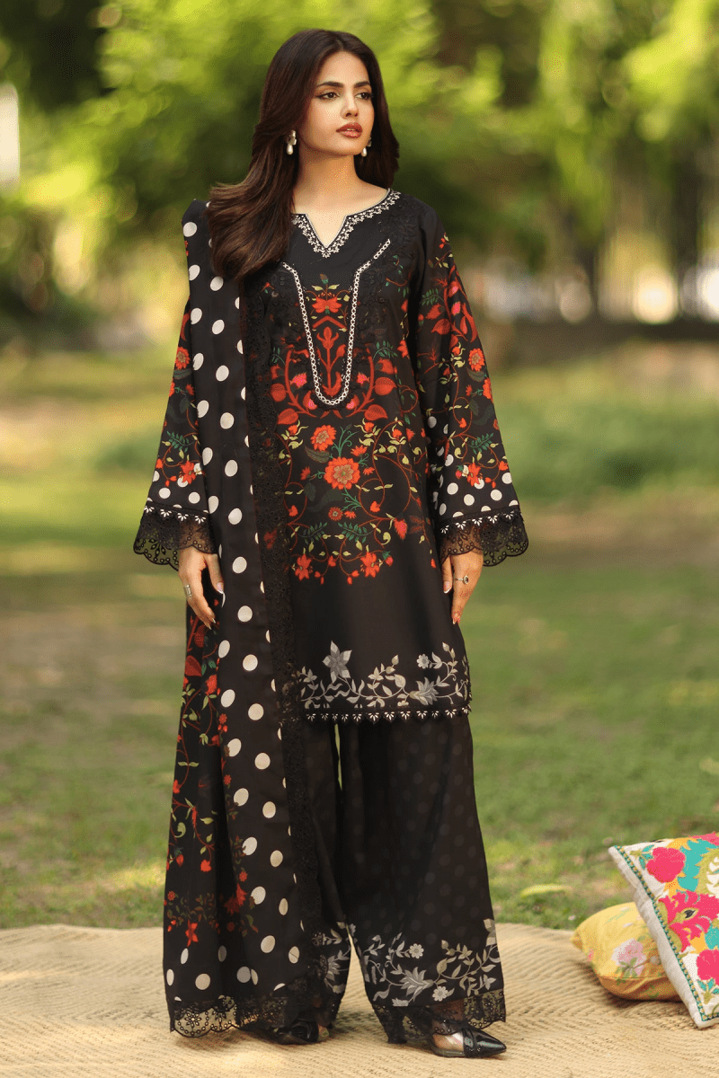 Charizma 3 Pc Unstitched Embroidered Linen Suit ANW6-13