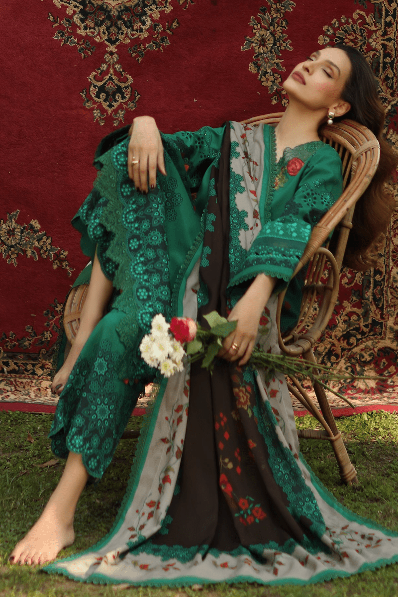 Charizma 3 Pc Unstitched Embroidered Linen Suit ANW6-14