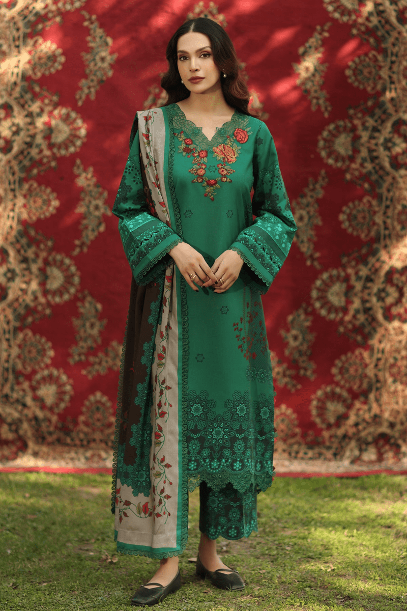 Charizma 3 Pc Unstitched Embroidered Linen Suit ANW6-14