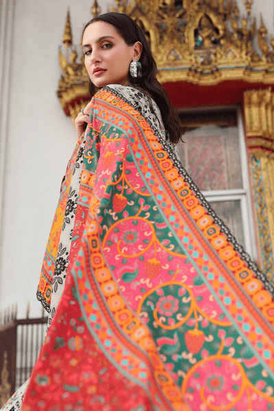 Charizma 3 Pc Unstitched Embroidered Linen Suit ANW6-19