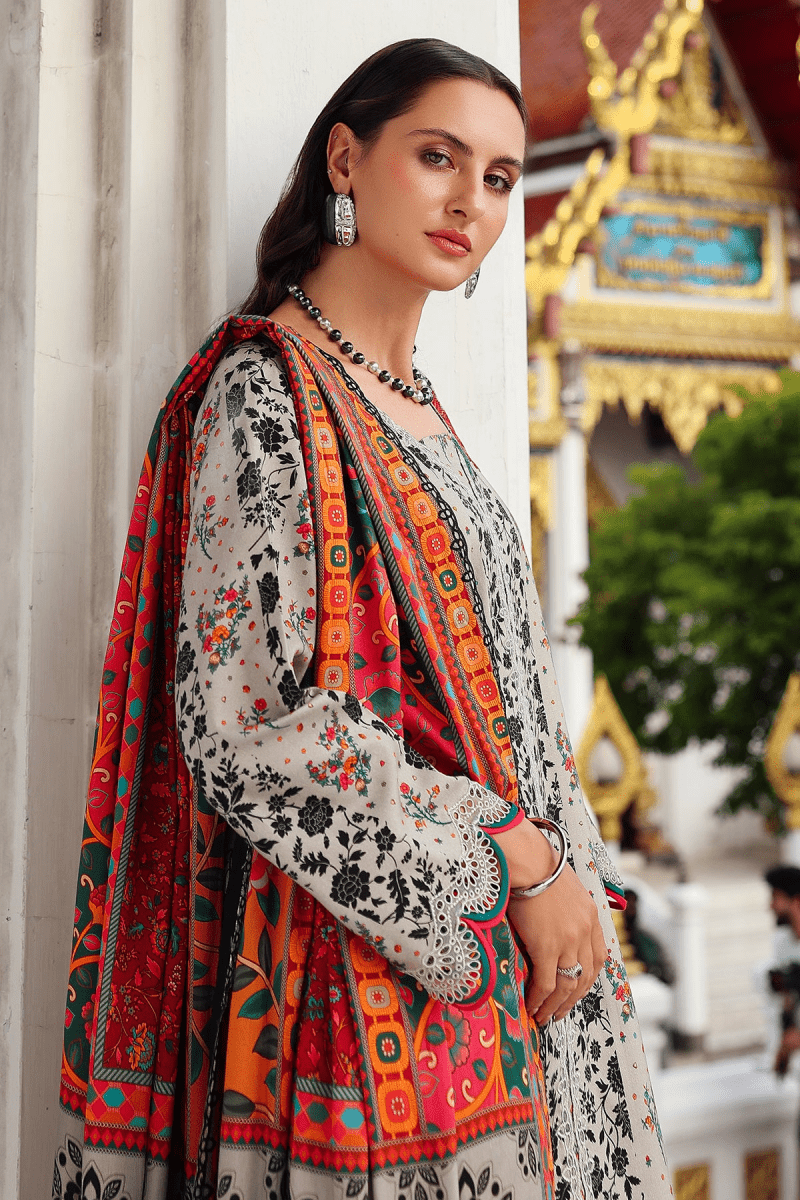 Charizma 3 Pc Unstitched Embroidered Linen Suit ANW6-19