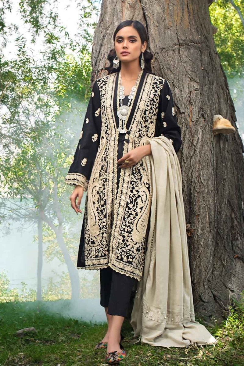 Gul Ahmed 3PC Unstitched Woven Pashmina Shawl Suit AP-12035