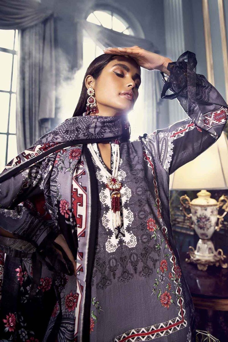 Gul Ahmed 3PC Unstitched Printed Pashmina Shawl Suit AP-12067