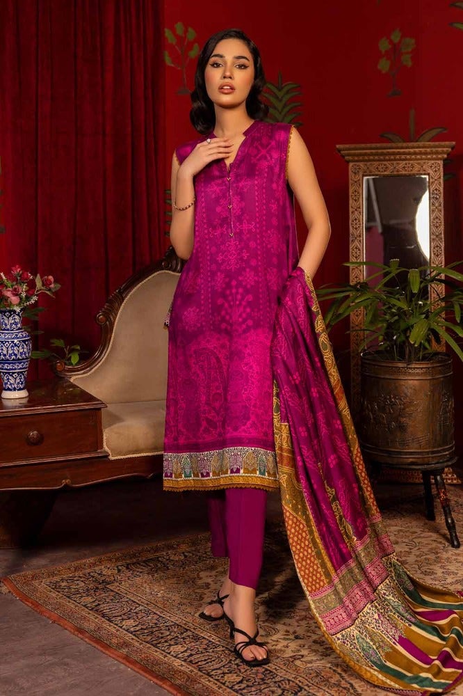 Gul Ahmed 3PC Digital Printed Pashmina Unstitched Suit with Digital Printed Pashmina Shawl AP-32008