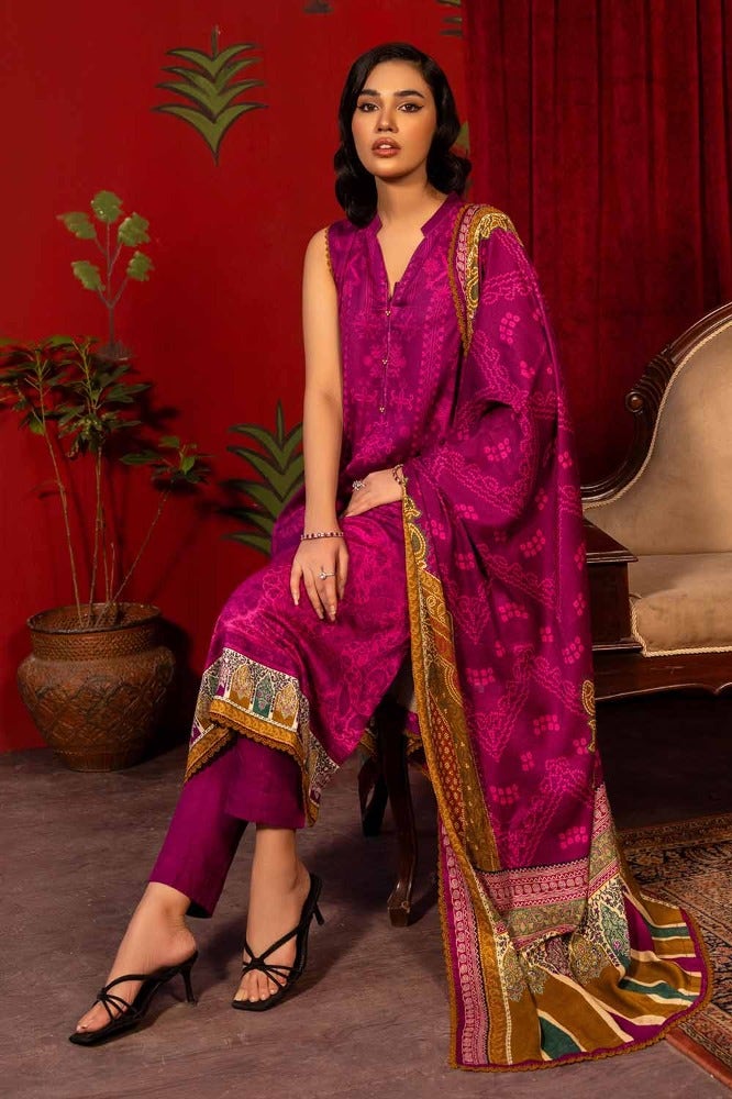 Gul Ahmed 3PC Digital Printed Pashmina Unstitched Suit with Digital Printed Pashmina Shawl AP-32008