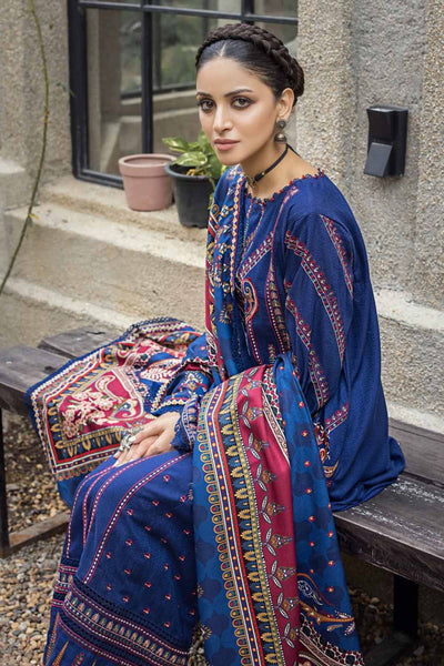 Gul Ahmed 3PC Embroidered Dobby Jacquard Unstitched Suit with Digital Printed Twill Shawl AP-32009