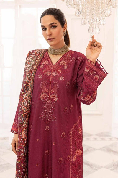 Gul Ahmed 3PC Embroidered Dobby Jacquard Unstitched Suit with Digital Printed Twill Zari Shawl AP-32014