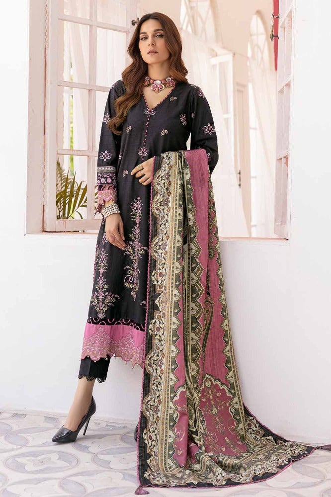 Gul Ahmed 3PC Embroidered Khaddar Unstitched Suit with Digital Printed Pashmina Shawl AP-32028