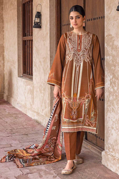 Gul Ahmed 3PC Embroidered Khaddar Unstitched Suit with Digital Printed Pashmina Shawl AP-32032