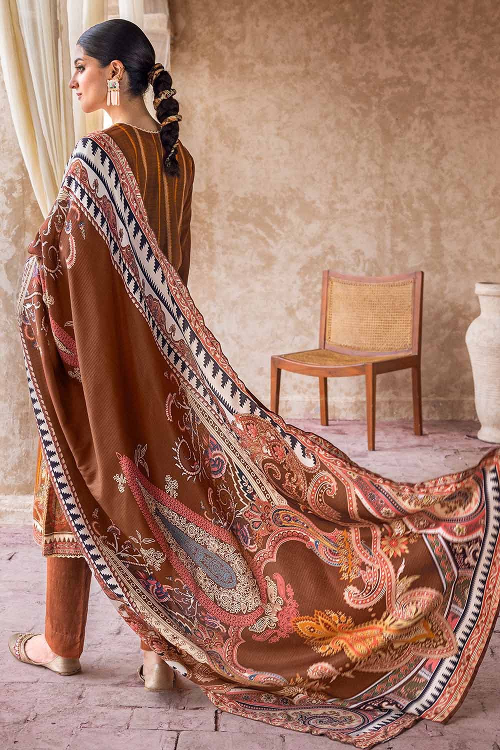 Gul Ahmed 3PC Embroidered Khaddar Unstitched Suit with Digital Printed Pashmina Shawl AP-32032