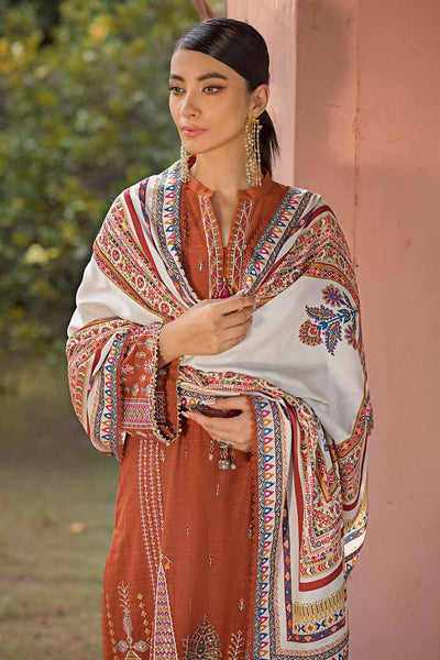 Gul Ahmed 3PC Embroidered Khaddar Unstitched Suit with Digital Printed Pashmina Shawl AP-32048