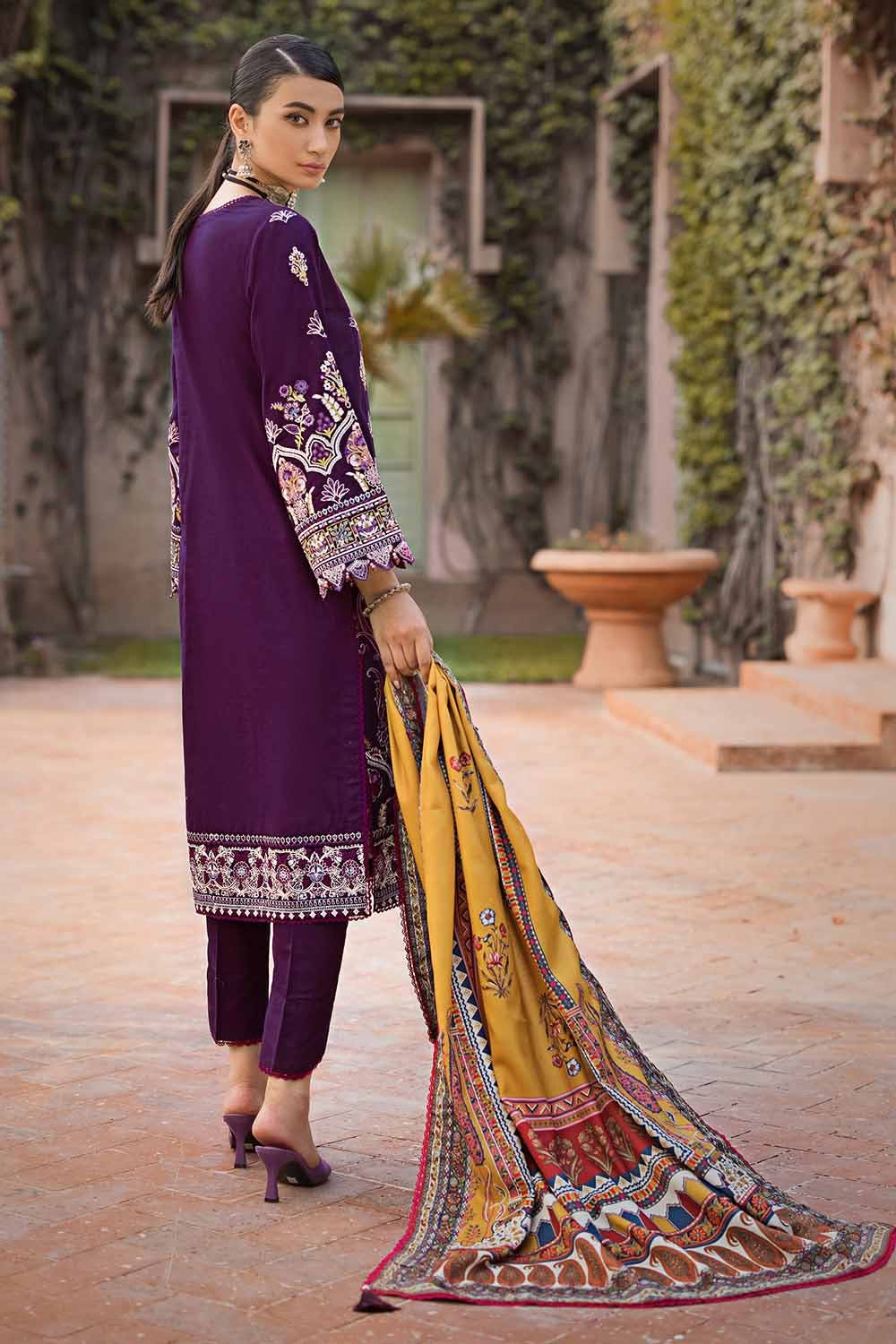 Gul Ahmed 3PC Embroidered Khaddar Unstitched Suit with Digital Printed Pashmina Shawl AP-32049