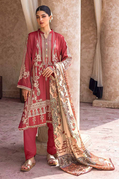 Gul Ahmed 3PC Embroidered Jacquard Unstitched Suit with Digital Printed Pashmina Shawl AP-32052