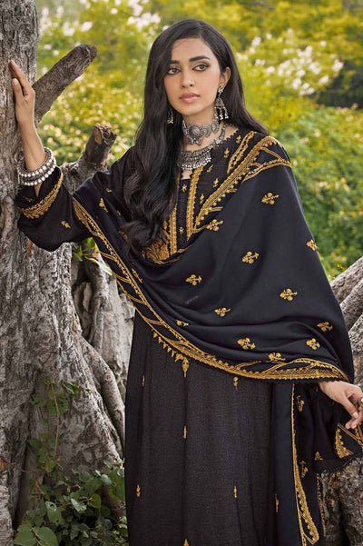 Gul Ahmed 3PC Embroidered Khaddar Unstitched Suit with Embroidered Pashmina Shawl AP-32058