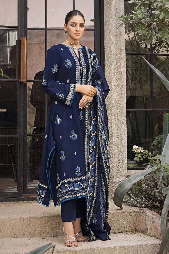 Gul Ahmed 3PC Embroidered Khaddar Unstitched Suit with Embroidered Pashmina Shawl AP-32070