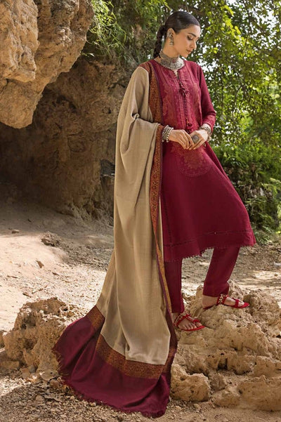 Gul Ahmed 3PC Embroidered Khaddar Unstitched Suit with Pashmina Shawl AP-32083