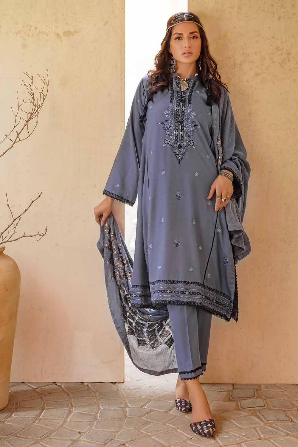 Gul Ahmed 3PC Embroidered Pashmina Stitched Suit AP-32087