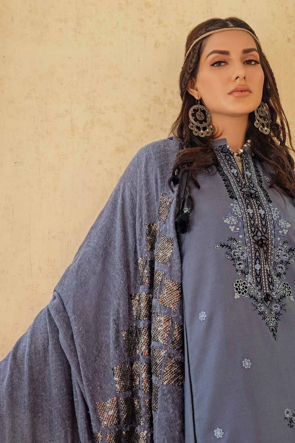 Gul Ahmed 3PC Embroidered Pashmina Stitched Suit AP-32087