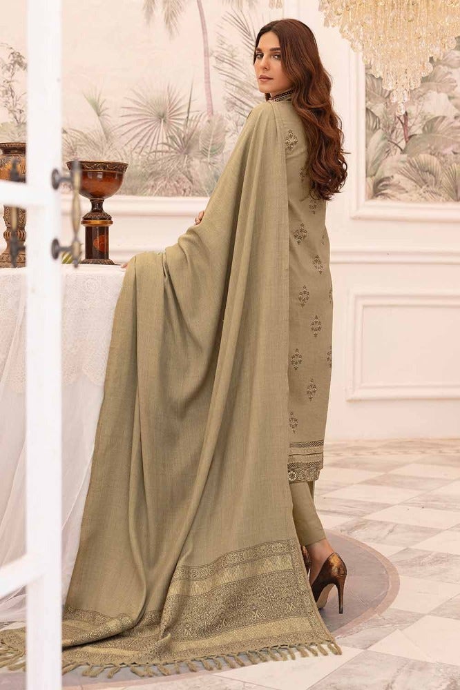 Gul Ahmed 3PC Embroidered Khaddar Unstitched Suit with Pashmina Shawl AP-32090