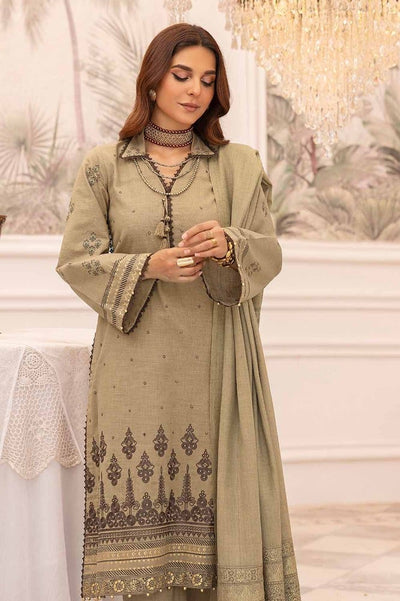 Gul Ahmed 3PC Embroidered Khaddar Unstitched Suit with Pashmina Shawl AP-32090