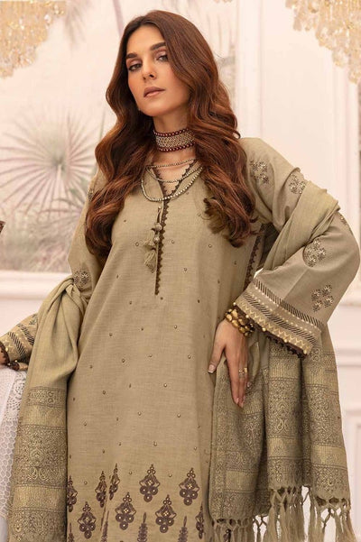 Gul Ahmed 3PC Embroidered Khaddar Unstitched Suit with Pashmina Shawl AP-32090