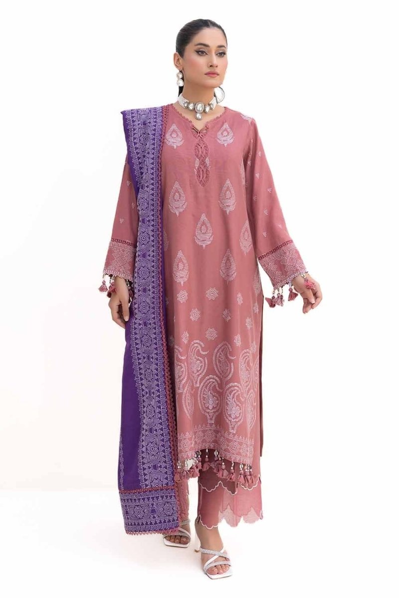 Gul Ahmed 3 Piece Unstitched Embroidered Acrylic Suit with Embroidered Acrylic Dupatta AP-42003