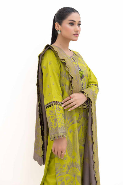 Gul Ahmed 3PC Unstitched Embroidered Acrylic Suit with Embroidered Acrylic Dupatta AP-42004