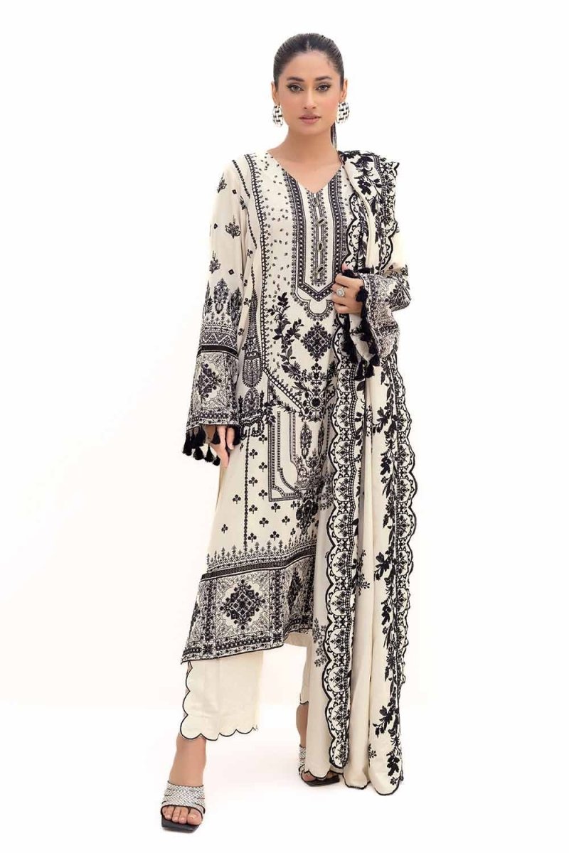 Gul Ahmed 3 Piece Unstitched Embroidered Acrylic Suit with Embroidered Acrylic Dupatta AP-42006