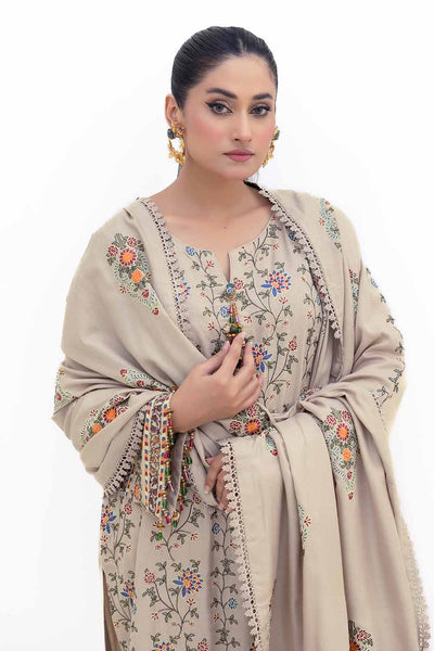 Gul Ahmed 3 Piece Unstitched Embroidered Acrylic Suit with Embroidered Acrylic Dupatta AP-42007