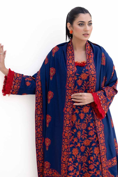 Gul Ahmed 3PC Unstitched Embroidered Acrylic Suit with Embroidered Acrylic Dupatta AP-42012