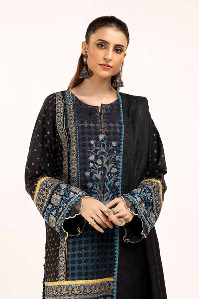 Gul Ahmed 3 Piece Unstitched Embroidered Acrylic Suit with Pashmina Dupatta AP-42024