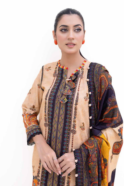 Gul Ahmed 3PC Unstitched Printed Khaddar Suit with Printed Pashmina Dupatta AP-42031