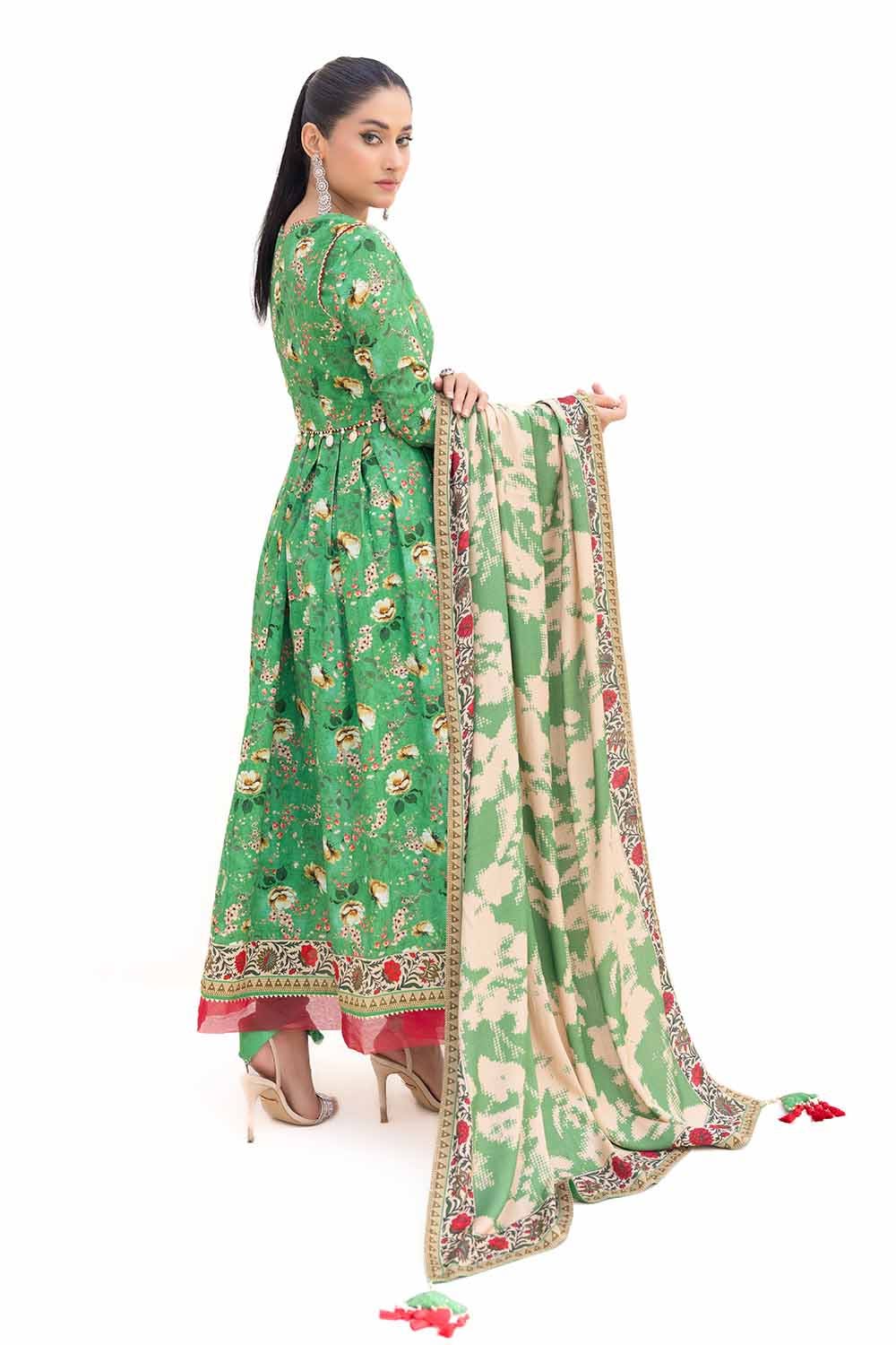 Gul Ahmed 3PC Unstitched Printed Khaddar Suit with Printed Pashmina Dupatta AP-42036