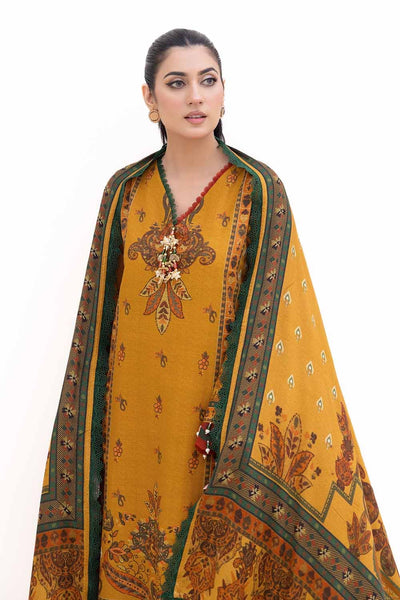 Gul Ahmed 3PC Unstitched Printed Khaddar Suit with Printed Pashmina Dupatta AP-42037