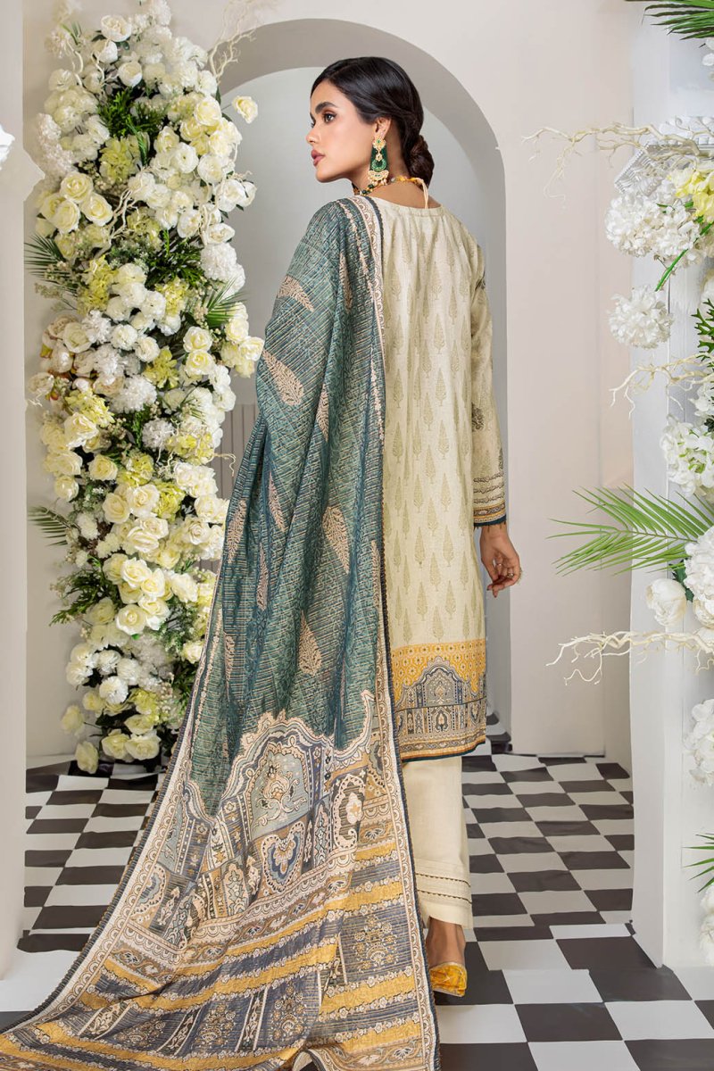 Ready To Wear Bonanza 3 Piece Digital Printed Lawn Suit - ARNS223P05-Beige