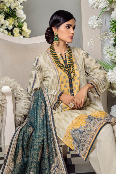 Ready To Wear Bonanza 3 Piece Digital Printed Lawn Suit - ARNS223P05-Beige
