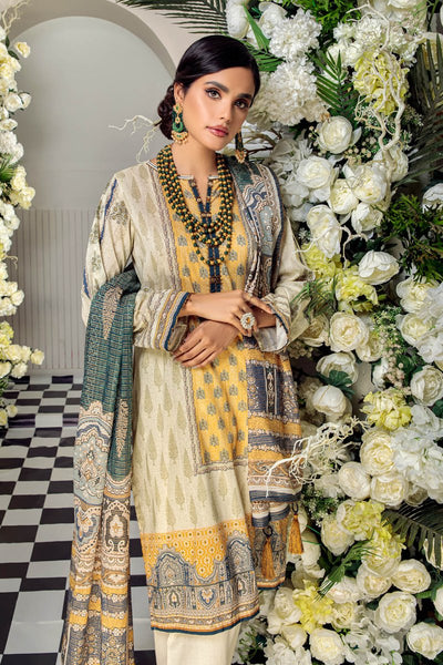Ready To Wear Bonanza 3 Piece Digital Printed Lawn Suit - ARNS223P05-Beige