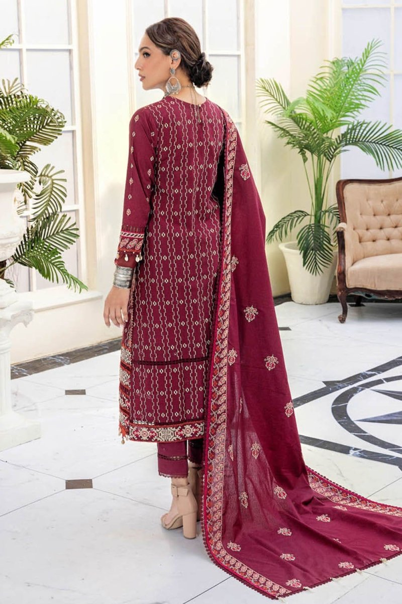 Gul Ahmed 3PC Karandi Embroidered Unstitched Suit AY-22014